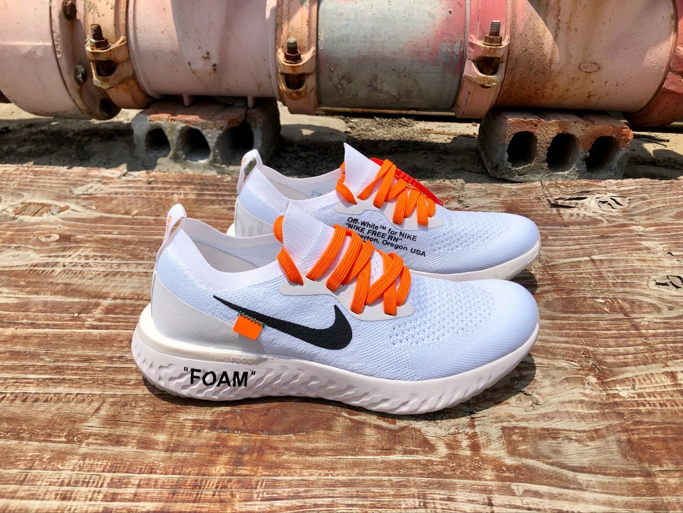 Off-white Nike Free 5.0 Rhea Baby Blue Orange Shoes - Click Image to Close